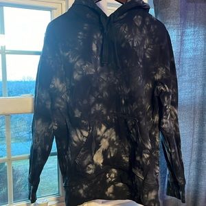 Lucky Brand black tie die hooded sweatshirt